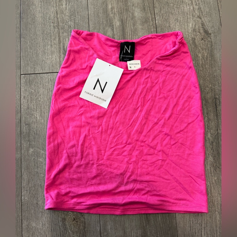 Naked Wardrobe Fuchsia Pencil Skirt